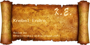 Knebel Endre névjegykártya